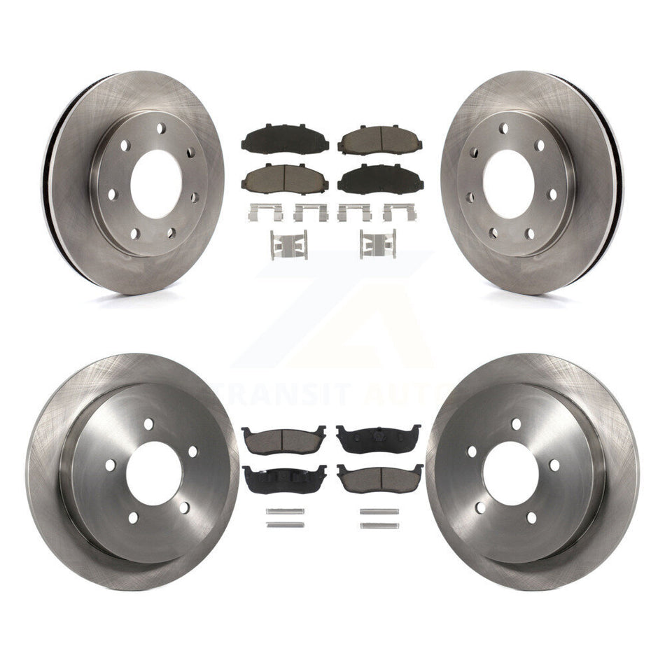 Front Rear Disc Brake Rotors And Ceramic Pads Kit For 2004 Ford F-150 Heritage 4WD K8C-103238