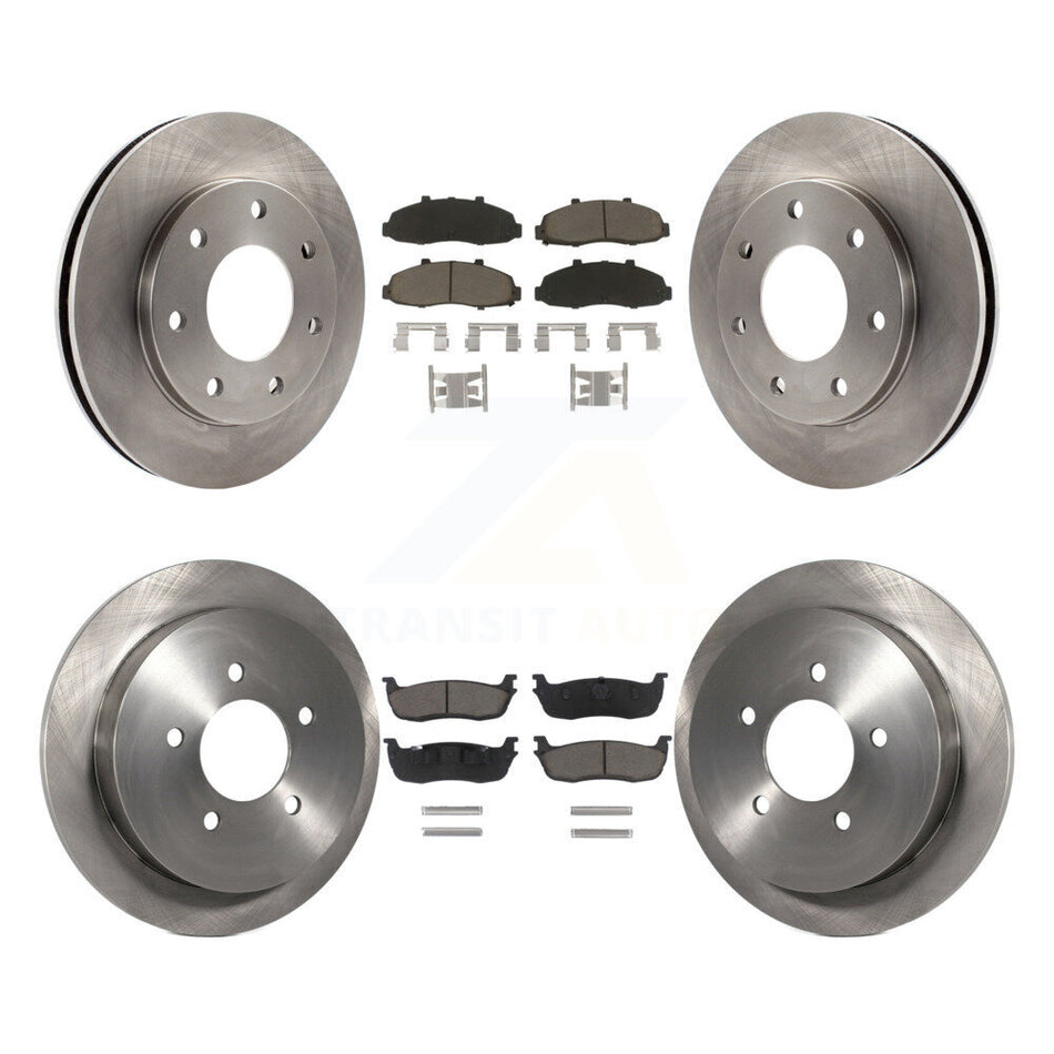 Front Rear Disc Brake Rotors And Ceramic Pads Kit For 2004 Ford F-150 Heritage 4WD K8C-103238