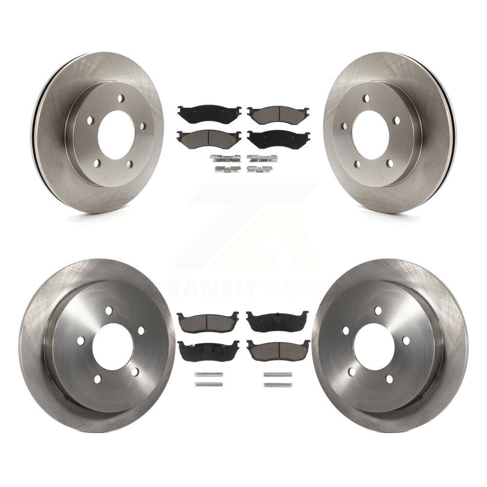 Front Rear Disc Brake Rotors And Ceramic Pads Kit For 2004 Ford F-150 Heritage 4WD K8C-103239
