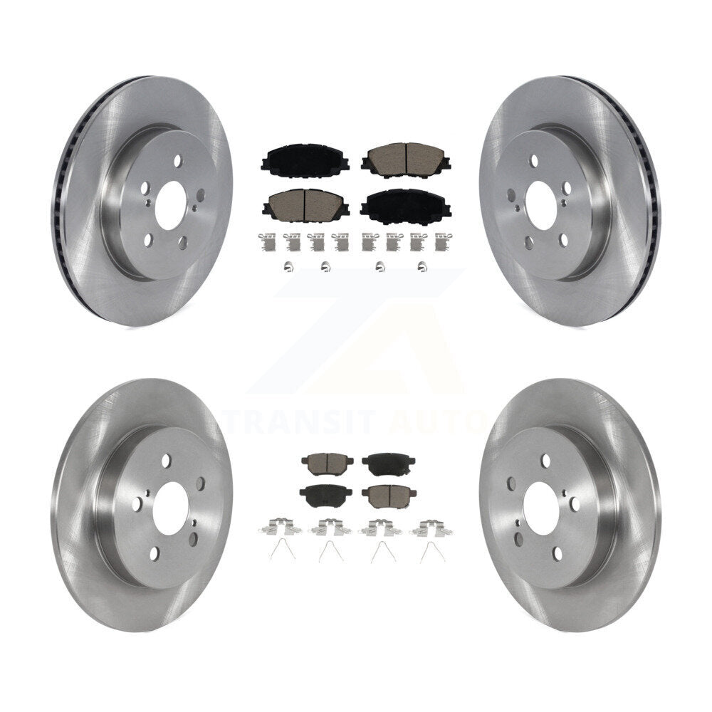 Front Rear Brake Rotors Ceramic Pad Kit For Toyota Corolla 2.0L With Manual Parking K8C-103246