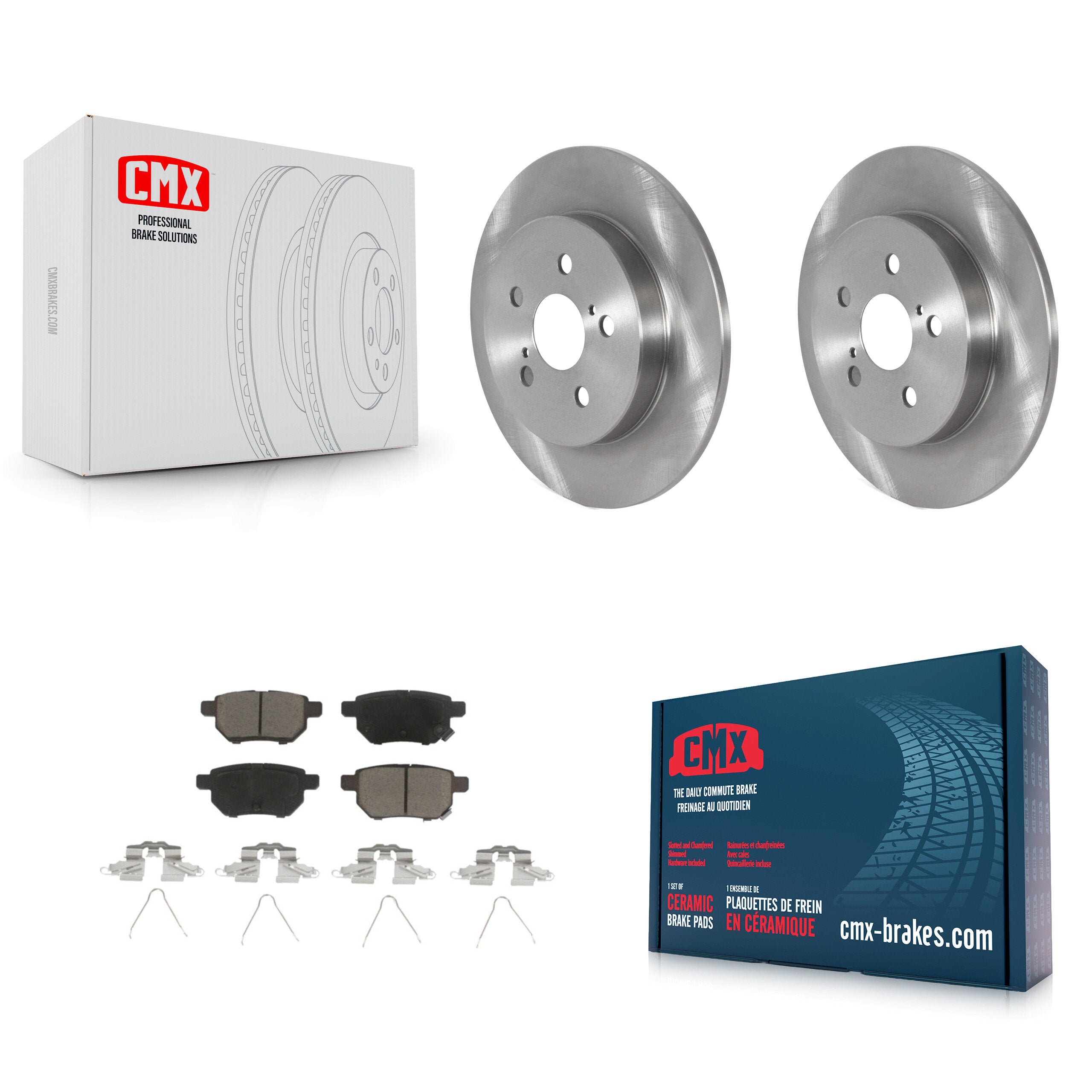 Rear Brake Rotor & Ceramic Pad Kit For 2019 Toyota Corolla 2.0L With Manual Parking K8C-103248