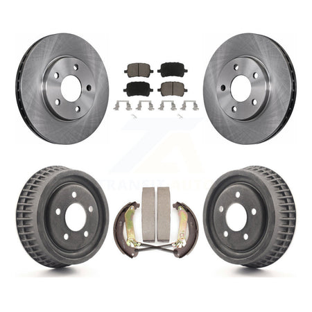 Front Rear Brake Rotors Ceramic Pad & Drum Kit For 2004 Chevrolet Malibu Disc rear brakes K8C-103262