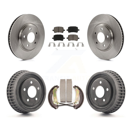 Front Rear Brake Rotors Ceramic Pad & Drum Kit For 2004 Chevrolet Malibu Disc rear brakes K8C-103263