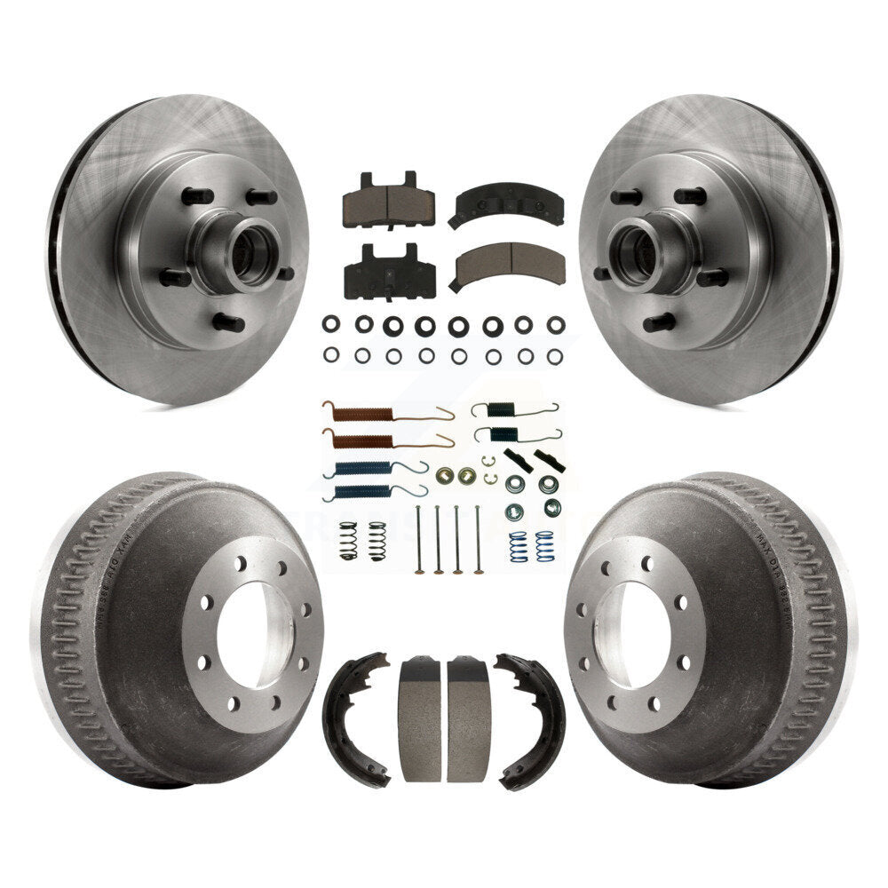 Front Rear Disc Brake Rotor Ceramic Pad & Drum Kit (7Pc) For C1500 Suburban Chevrolet GMC K8C-103267