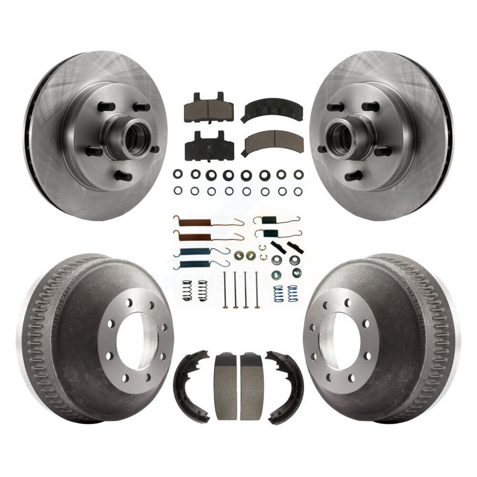 Front Rear Disc Brake Rotor Ceramic Pad & Drum Kit (7Pc) For C1500 Suburban Chevrolet GMC K8C-103267