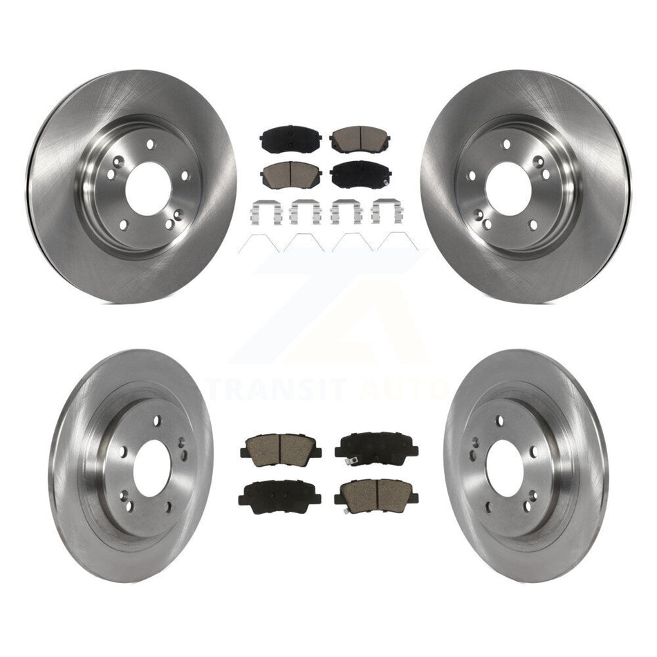 Front Rear Brake Rotor Ceramic Pad Kit For 22-23 Hyundai Kona With Electric Parking K8C-103288