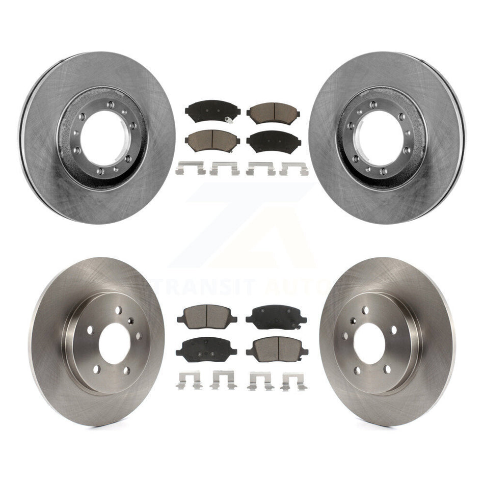 Front Rear Disc Brake Rotors And Ceramic Pads Kit For 2005 Pontiac Montana SV6 with FWD K8C-103291