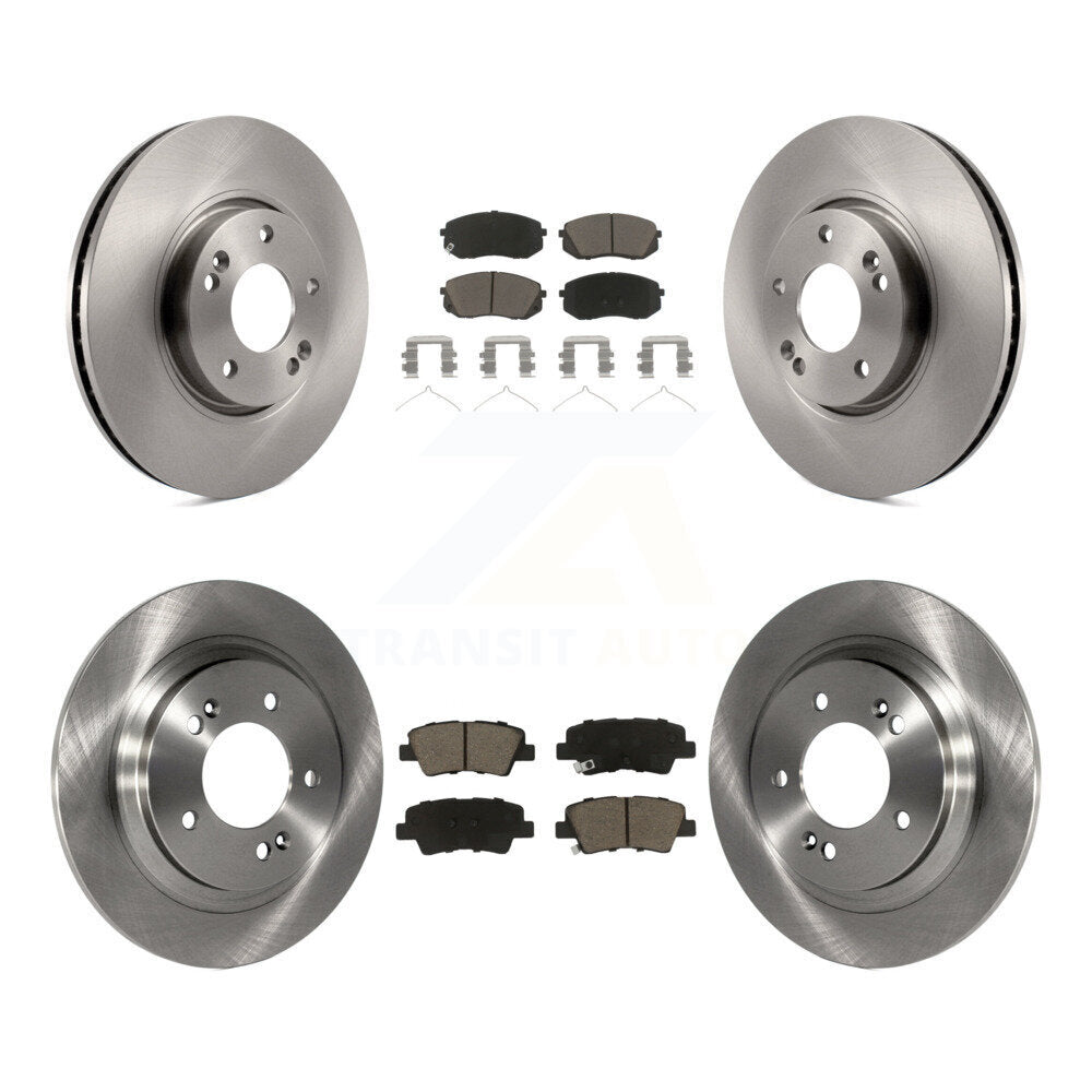 Front Rear Brake Rotors Ceramic Pad Kit For 16 Hyundai Sonata With Electric Parking K8C-103301