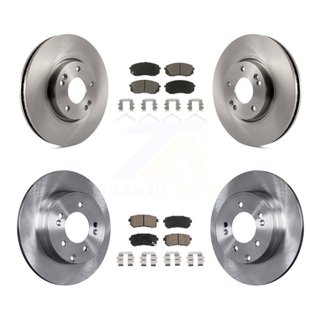 Front Rear Brake Rotors Ceramic Pad Kit For 2016 Hyundai Sonata With Manual Parking K8C-103302