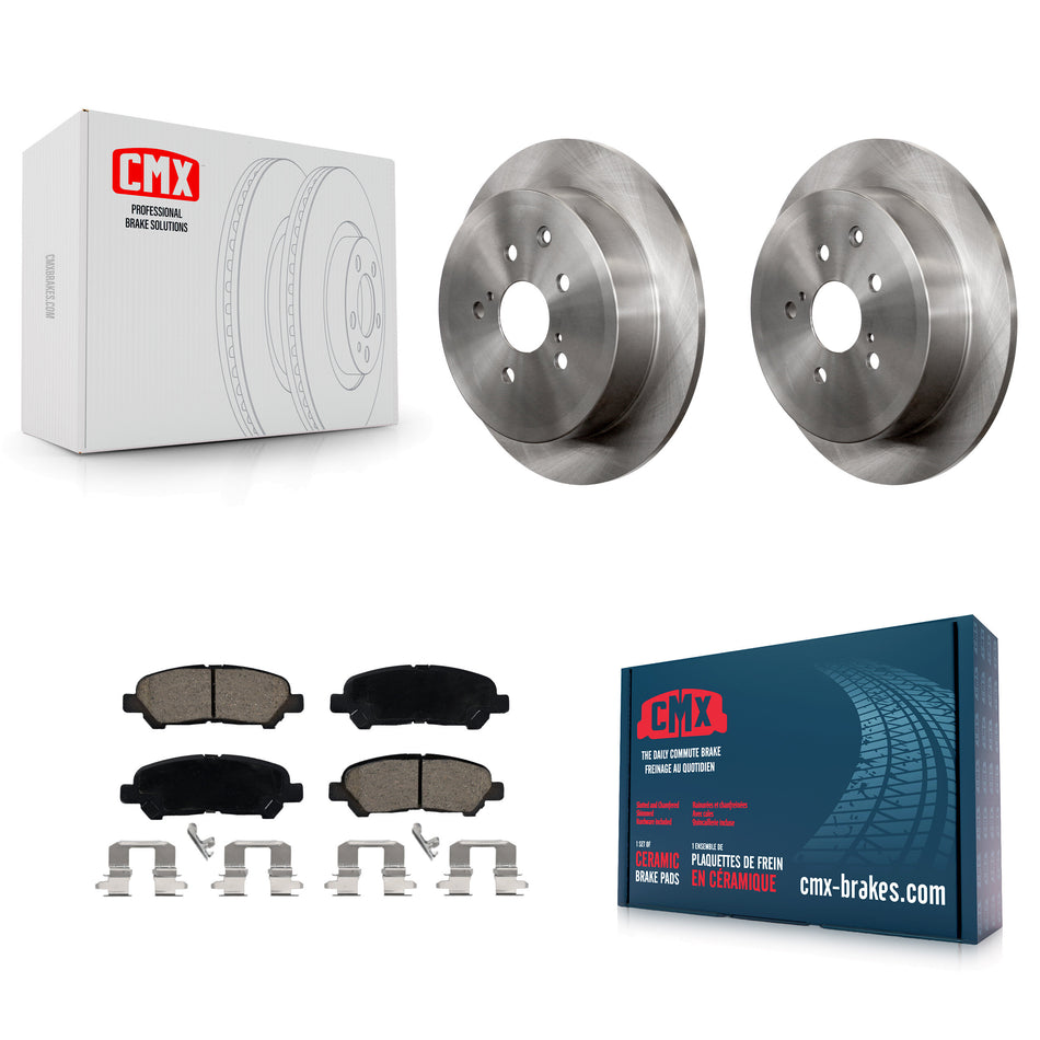 Rear Disc Brake Rotors And Ceramic Pads Kit For Toyota Highlander K8C-103318