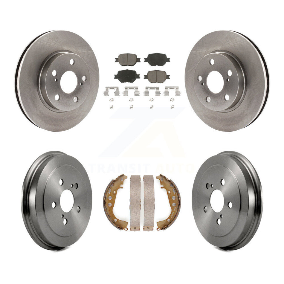 Front Rear Disc Brake Rotors Ceramic Pads And Drum Kit For 2001 Toyota Celica GT K8C-103326