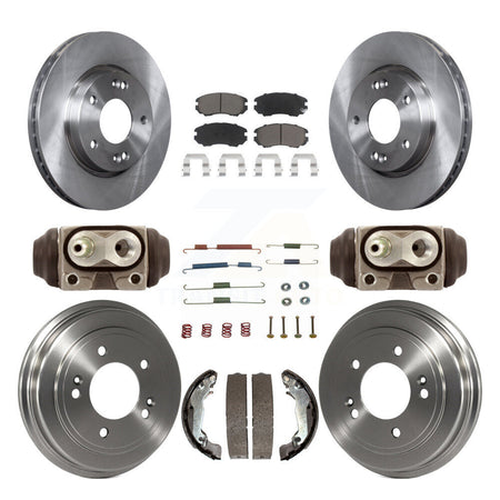 Front Rear Disc Brake Rotors Ceramic Pads And Drum Kit (9Pc) For Hyundai Elantra K8C-103331