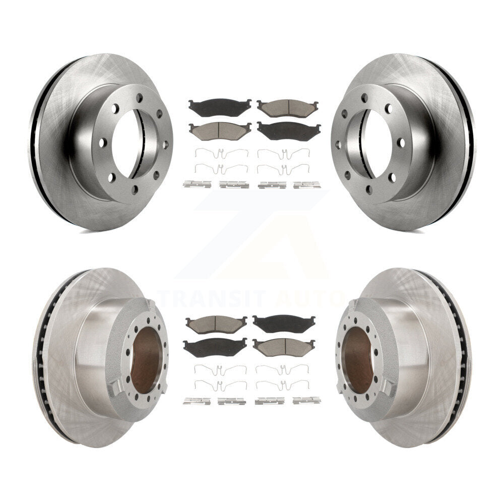 Front Rear Brake Rotors Ceramic Pad Kit For 05-09 Ford F-450 Super Duty With 8 Lug Wheels K8C-103342
