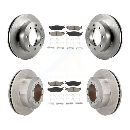 Front Rear Brake Rotors Ceramic Pad Kit For 05-09 Ford F-450 Super Duty With 8 Lug Wheels K8C-103342