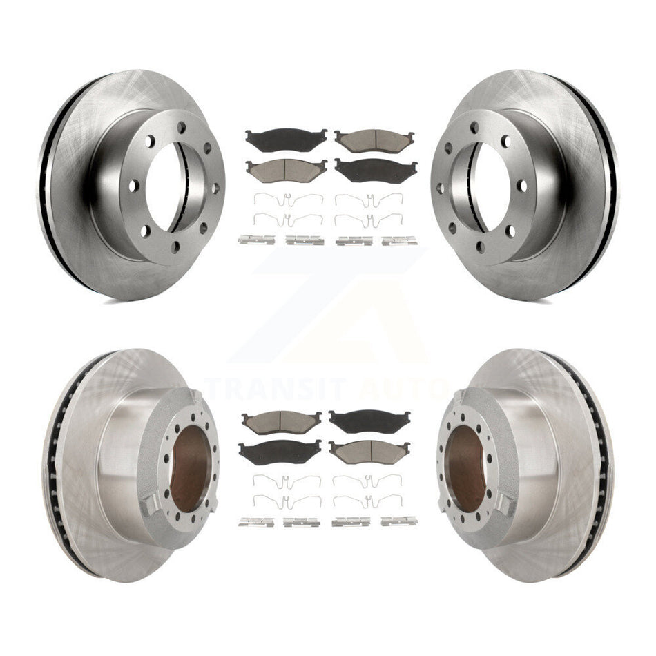 Front Rear Brake Rotors Ceramic Pad Kit For 05-09 Ford F-450 Super Duty With 8 Lug Wheels K8C-103342