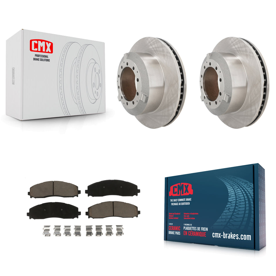 Rear Disc Brake Rotor & Ceramic Pad Kit For 2015-2016 Ford F-350 Super Duty Cab Chassis K8C-103354