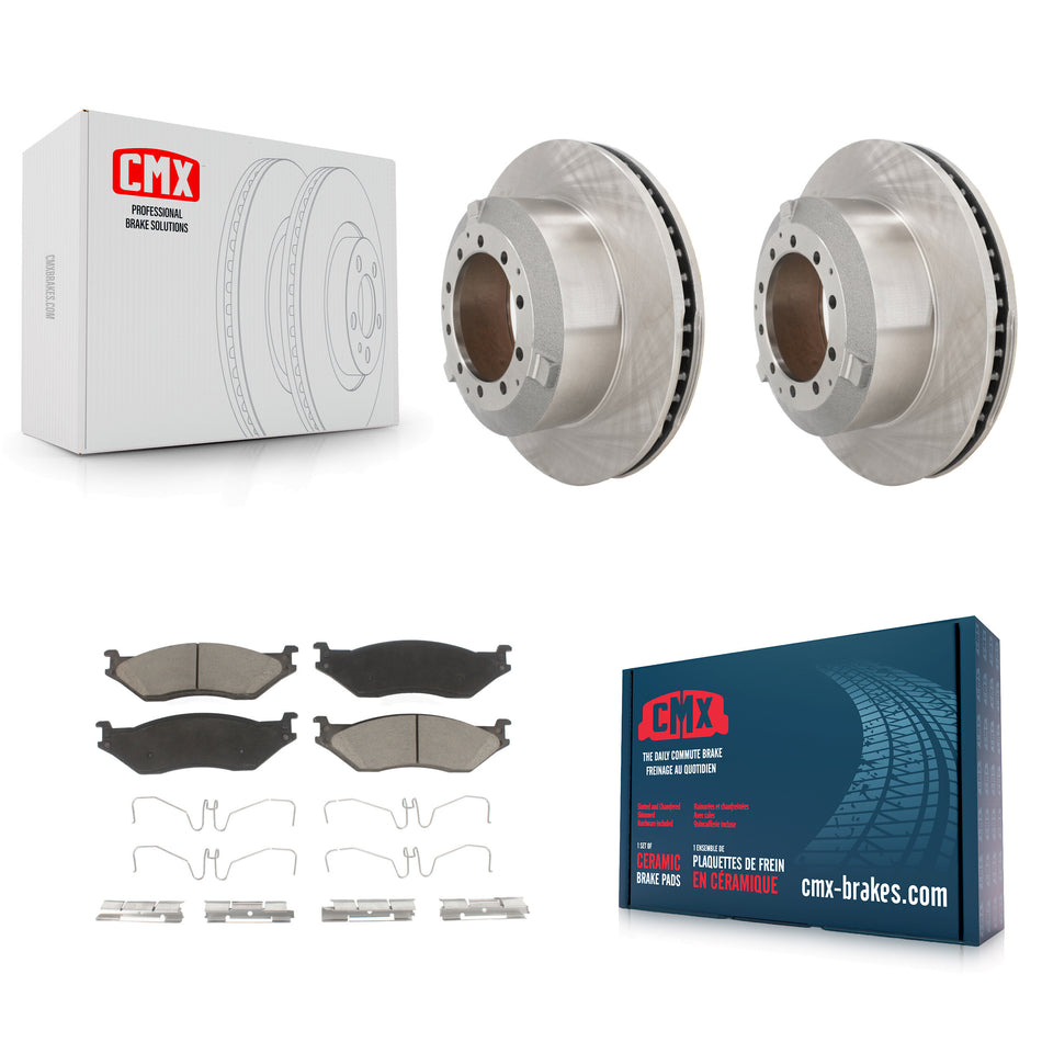 Rear Brake Rotors Ceramic Pad Kit For Ford F-450 Super Duty F-550 International TerraStar K8C-103355