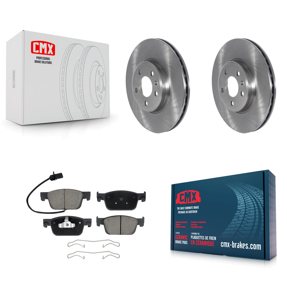 Front Disc Brake Rotors And Ceramic Pads Kit For Audi A4 With 314mm Diameter Rotor K8C-103377