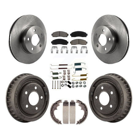Front Rear Brake Rotor Ceramic Pad & Drum Kit (7Pc) For Mazda B4000 With 9" Diameter K8C-103388