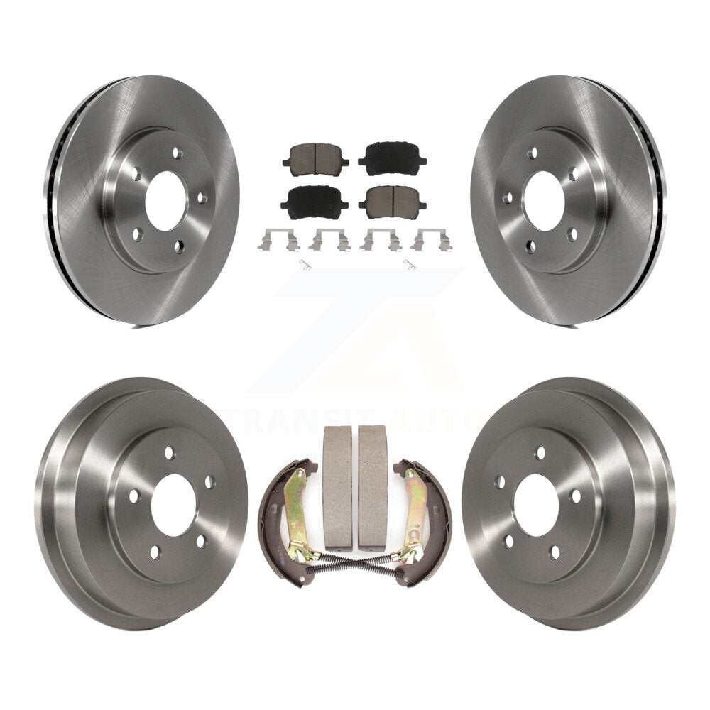 Front Rear Brake Rotors Ceramic Pad Drum Kit For 09 Chevrolet HHR LT Panel/LS Panel/LT/LS K8C-103395