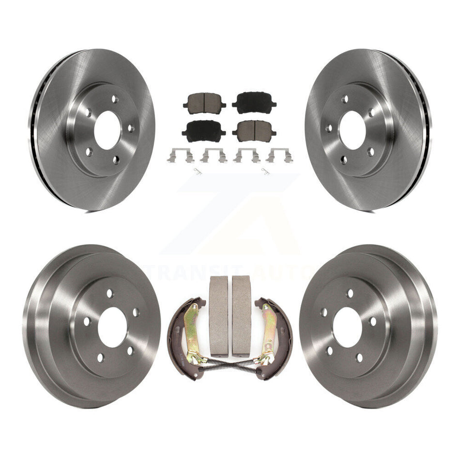 Front Rear Brake Rotors Ceramic Pad Drum Kit For 09 Chevrolet HHR LT Panel/LS Panel/LT/LS K8C-103395
