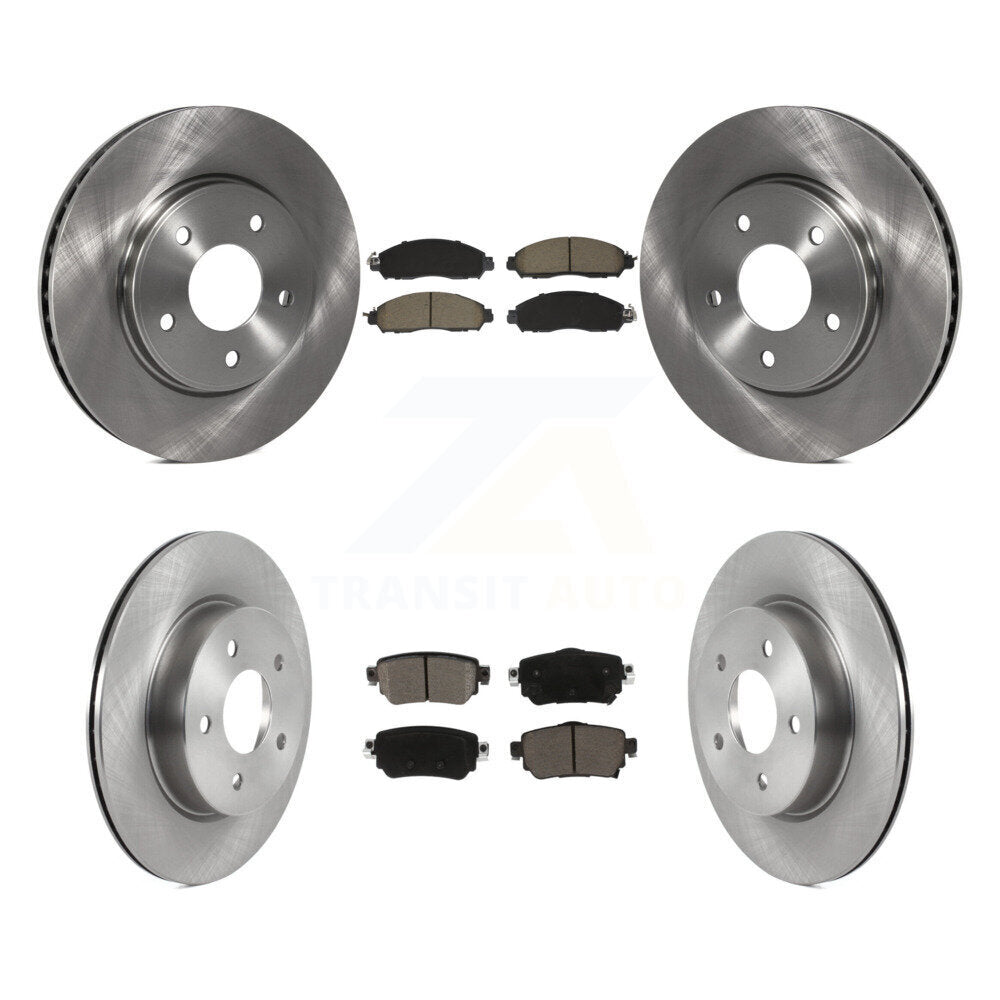 Front Rear Disc Brake Rotor & Ceramic Pad Kit For Nissan LEAF With Electric Parking K8C-103396