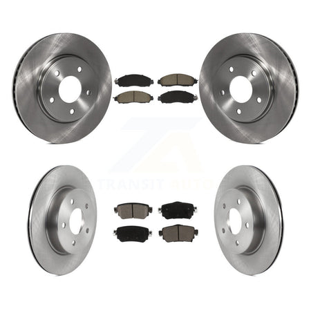 Front Rear Disc Brake Rotor & Ceramic Pad Kit For Nissan LEAF With Electric Parking K8C-103396
