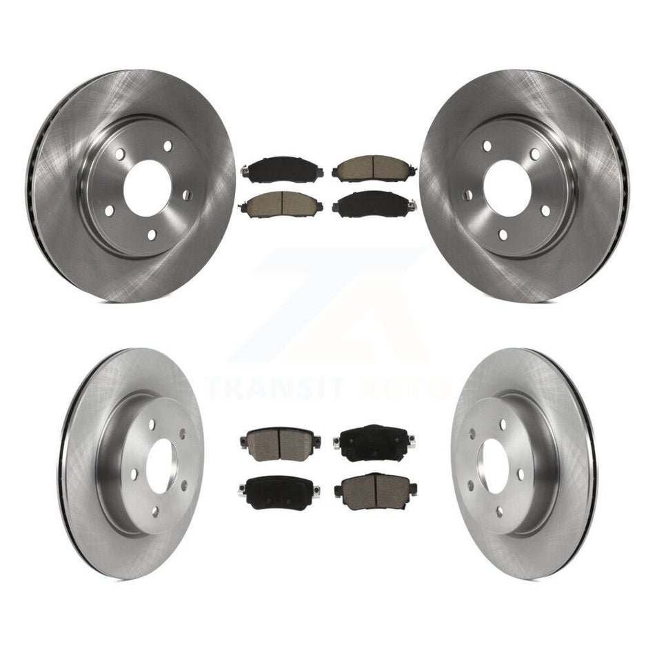Front Rear Disc Brake Rotor & Ceramic Pad Kit For Nissan LEAF With Electric Parking K8C-103396