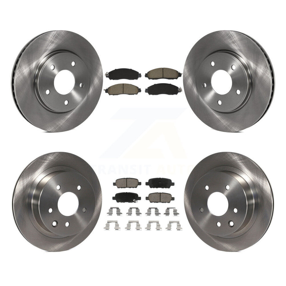 Front Rear Disc Brake Rotor And Ceramic Pad Kit For Nissan LEAF With Manual Parking K8C-103397