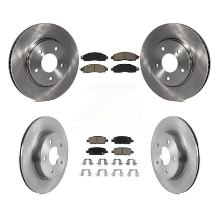 Front Rear Brake Rotor Ceramic Pad Kit For 2018 Nissan LEAF S With Electric Parking K8C-103398