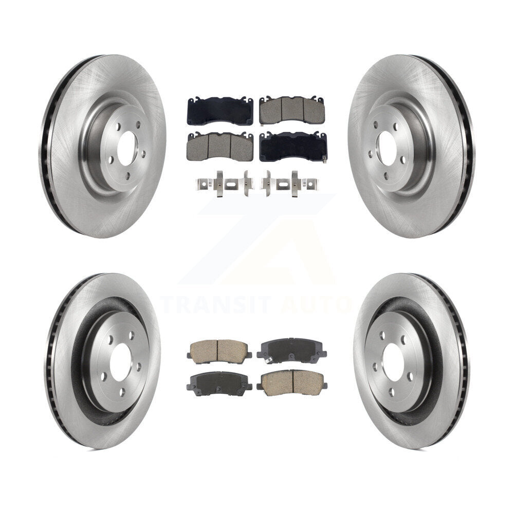 Front Rear Disc Brake Rotors And Ceramic Pads Kit For Ford Mustang K8C-103404