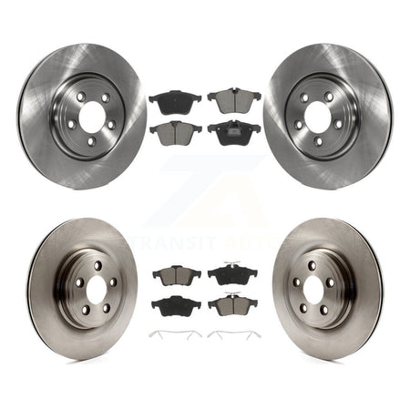 Front Rear Brake Rotor Ceramic Pad Kit For 2010 Jaguar XF With 326mm Diameter K8C-103408