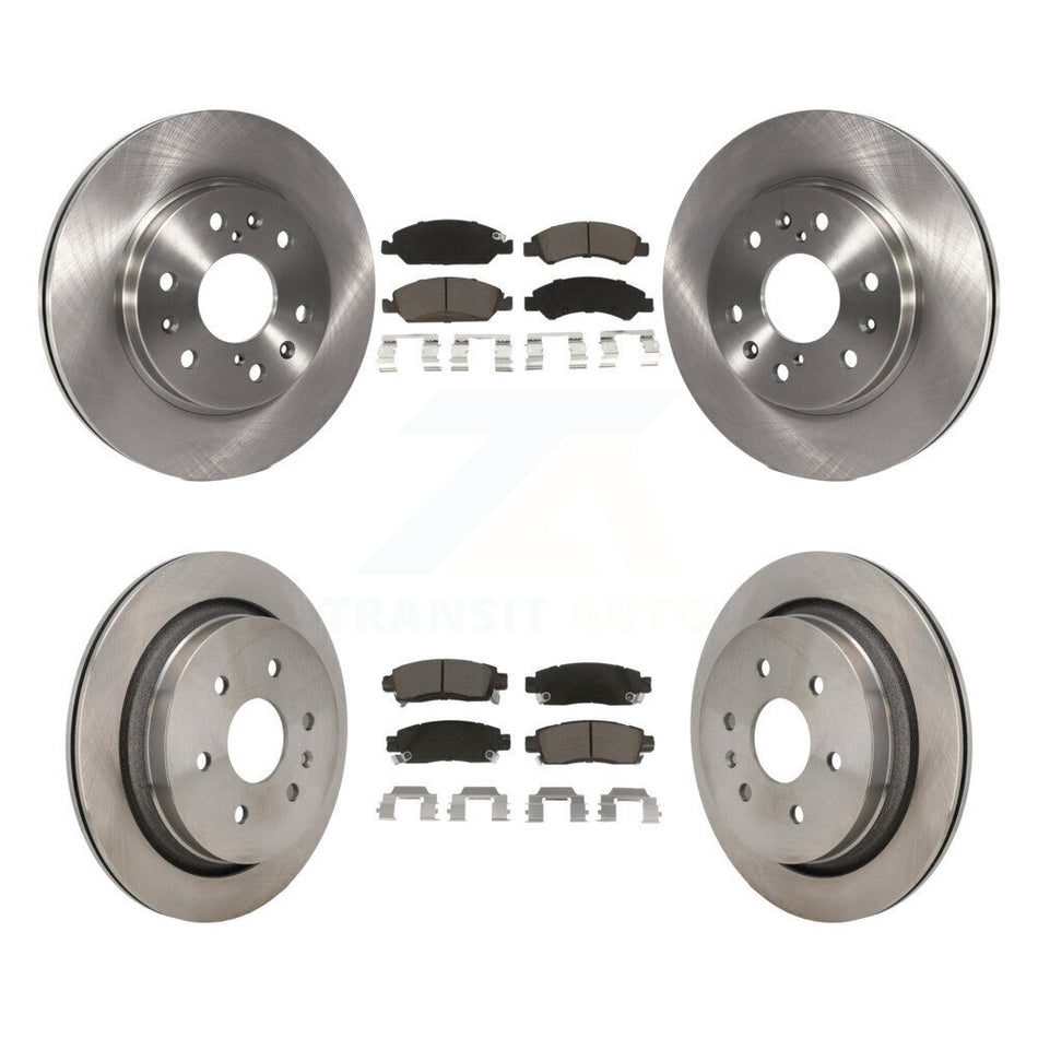 Front Rear Disc Brake Rotors And Ceramic Pads Kit For Cadillac XTS K8C-103413