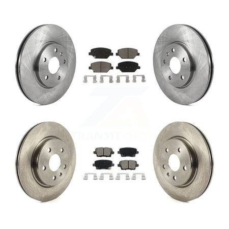 Front Rear Disc Brake Rotors And Ceramic Pads Kit For 2019 Cadillac XT4 K8C-103424