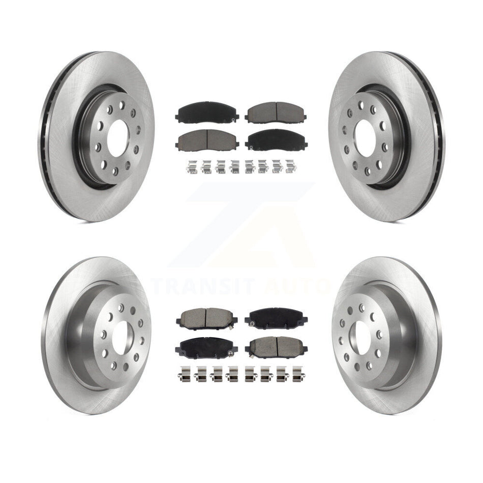 Front Rear Disc Brake Rotors And Ceramic Pads Kit For 2018-2020 Jeep Wrangler Rubicon K8C-103425