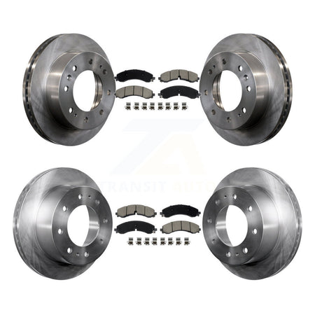Front Rear Brake Rotors & Ceramic Pad Kit For GMC Chevrolet Sierra 2500 HD Silverado 3500 K8C-103437