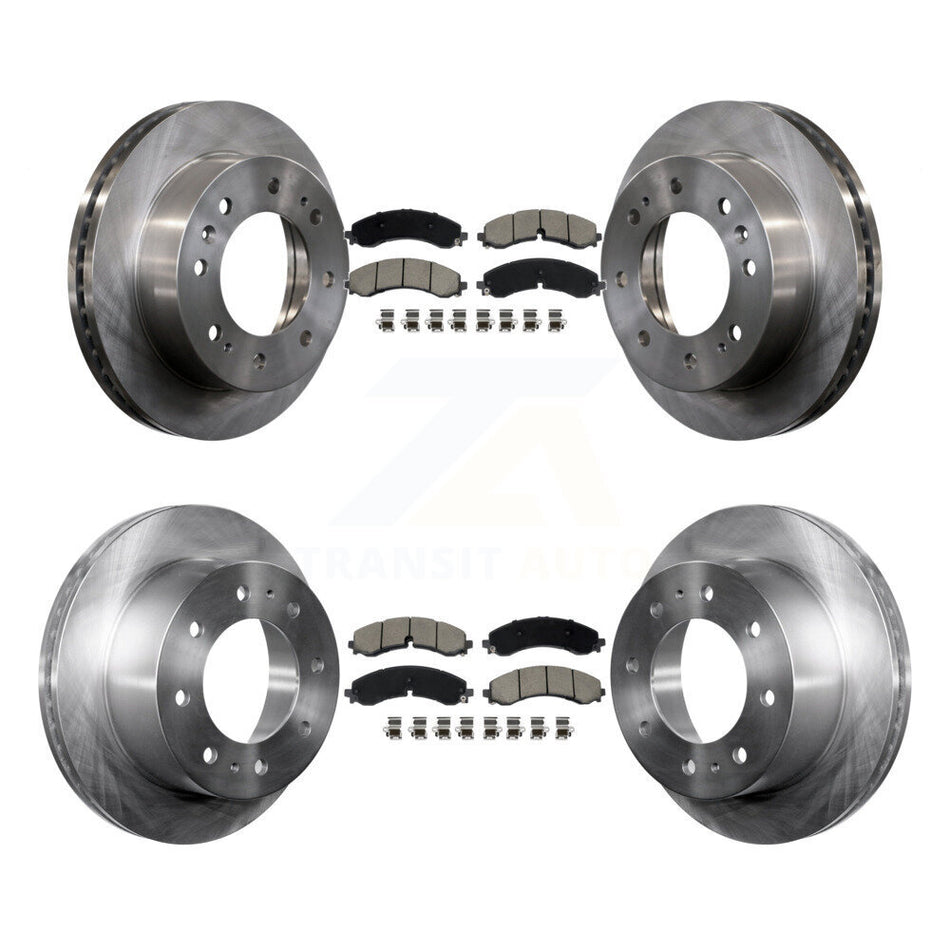 Front Rear Brake Rotors & Ceramic Pad Kit For GMC Chevrolet Sierra 2500 HD Silverado 3500 K8C-103437