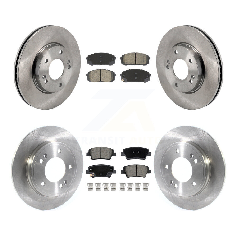 Front Rear Disc Brake Rotor Ceramic Pad Kit For Hyundai Elantra With Manual Parking K8C-103450