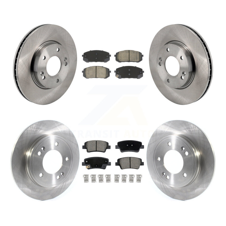 Front Rear Disc Brake Rotor Ceramic Pad Kit For Hyundai Elantra With Manual Parking K8C-103450