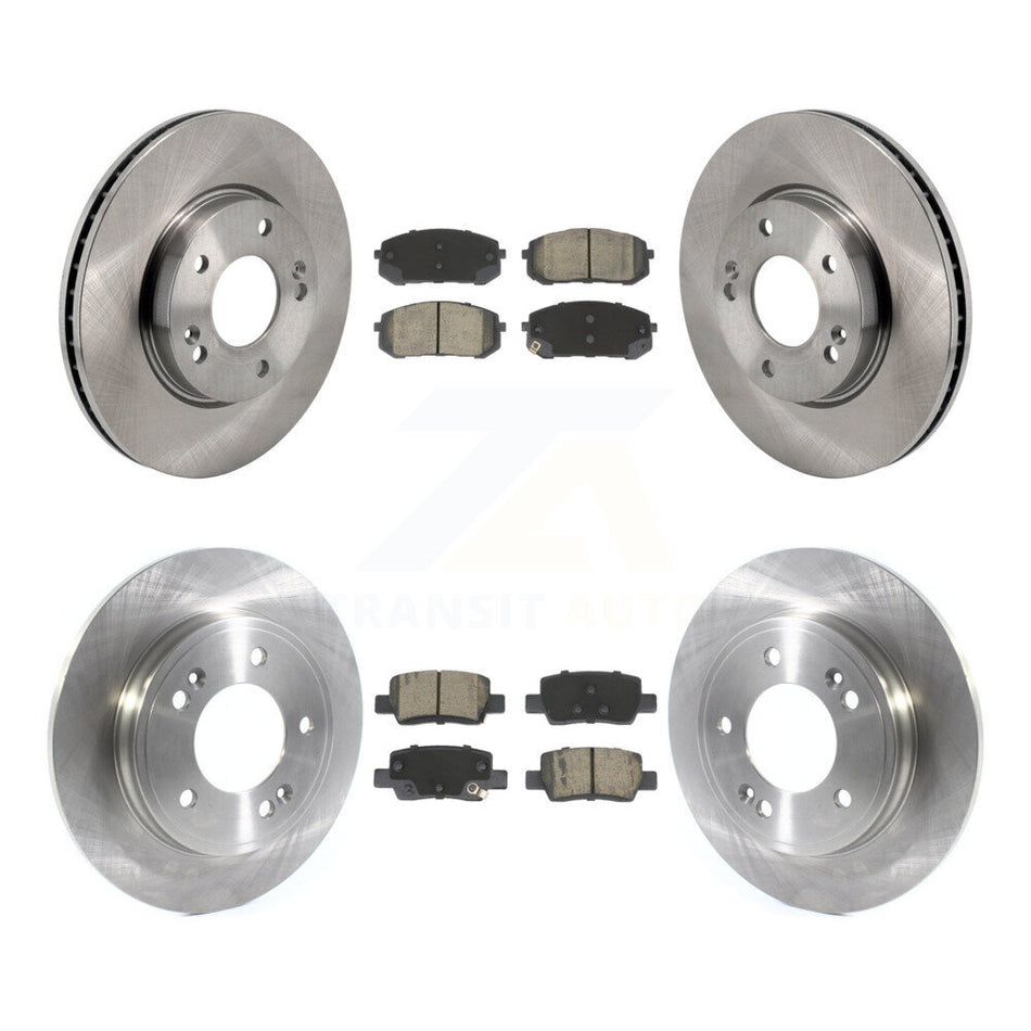 Front Rear Brake Rotors & Ceramic Pad Kit For Hyundai Elantra With Electric Parking K8C-103451