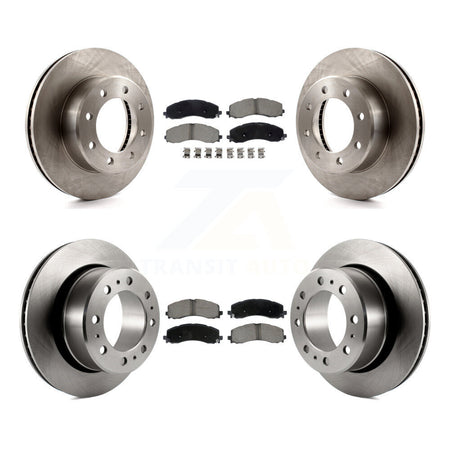 Front Rear Disc Brake Rotors And Ceramic Pads Kit For Ram 2500 3500 K8C-103454