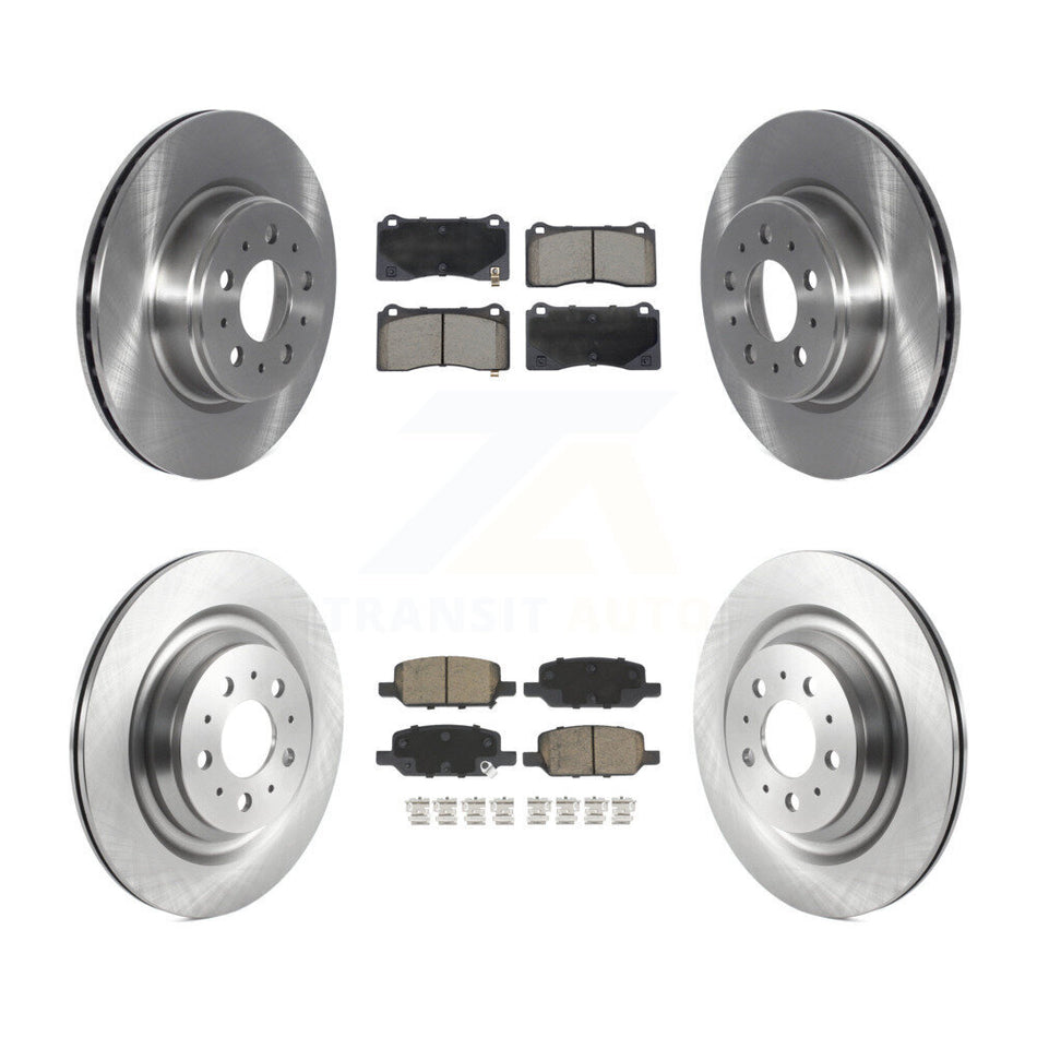 Front Rear Brake Rotor & Ceramic Pad Kit For 2017-2022 Tesla 3 With Gray Painted Calipers K8C-103455
