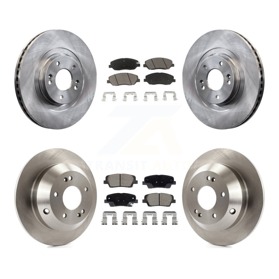 Front Rear Disc Brake Rotors And Ceramic Pads Kit For 2013-2016 Hyundai Santa Fe XL 3.3L K8C-103457