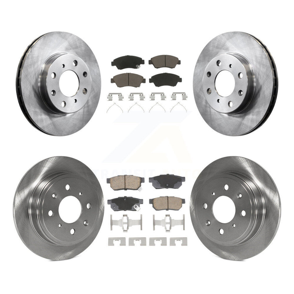 Front Rear Disc Brake Rotors And Ceramic Pads Kit For Honda Civic K8C-103458