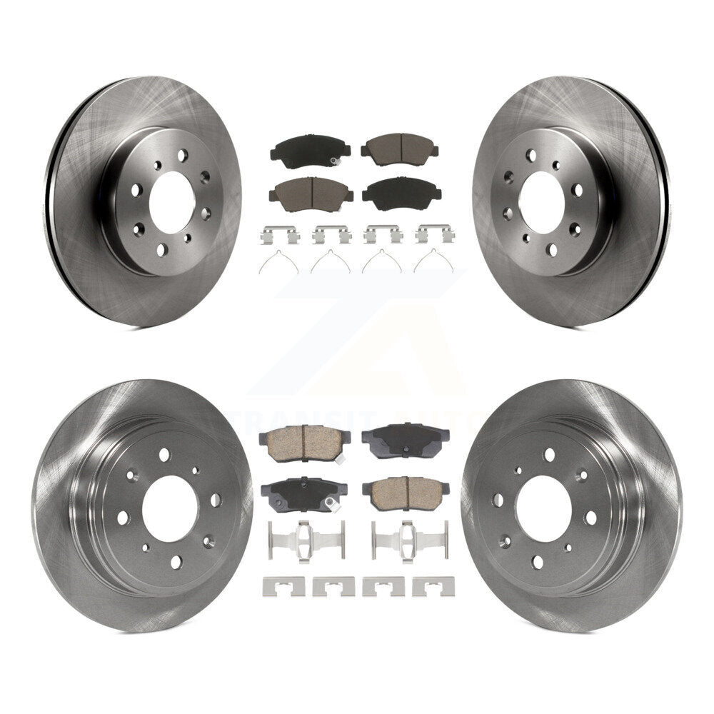 Front Rear Disc Brake Rotors And Ceramic Pads Kit For Honda Civic del Sol K8C-103459