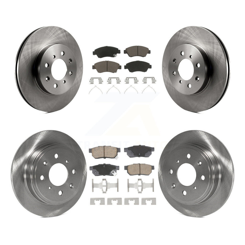 Front Rear Disc Brake Rotors And Ceramic Pads Kit For Honda Civic del Sol K8C-103459