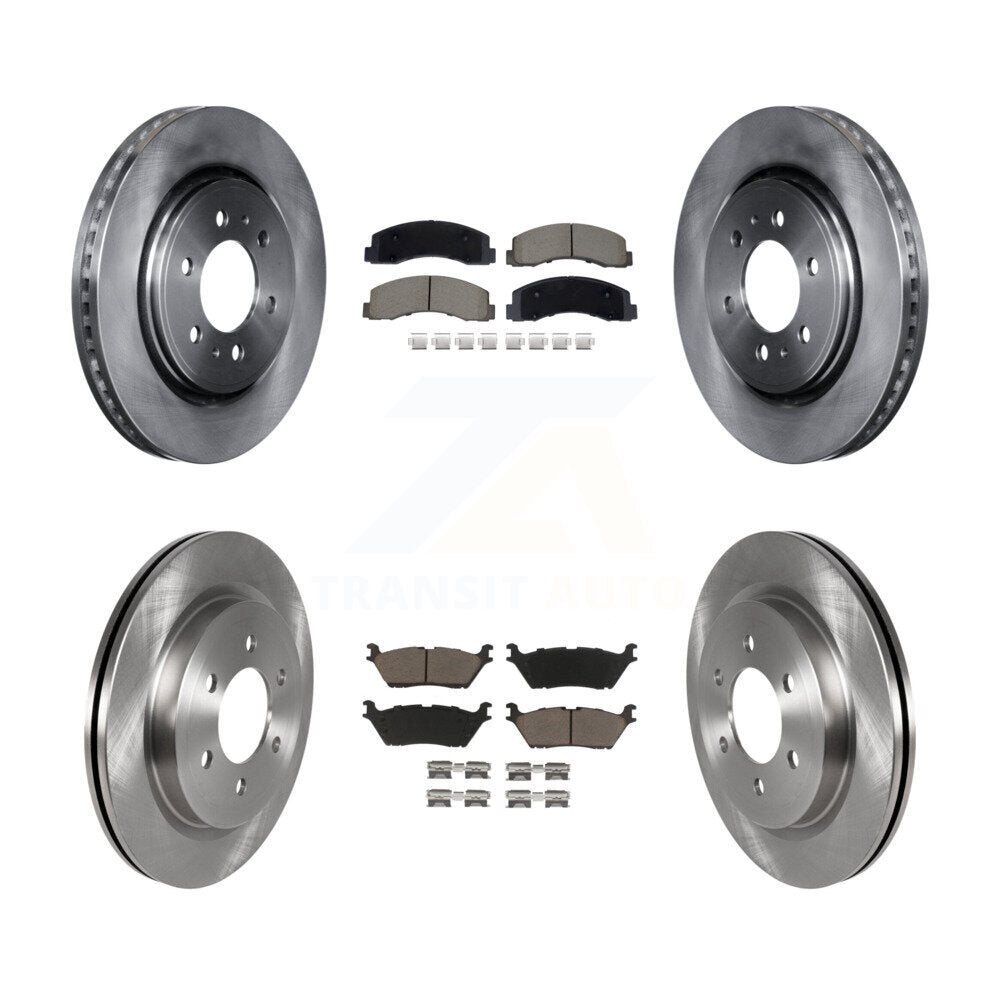 Front Rear Disc Brake Rotor & Ceramic Pad Kit For Ford F-150 Expedition Lincoln Navigator K8C-103462