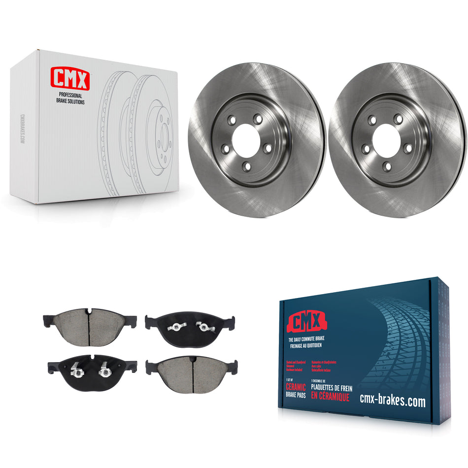 Front Disc Brake Rotor Ceramic Pad Kit For 2010 Jaguar XF With 326mm Diameter K8C-103473