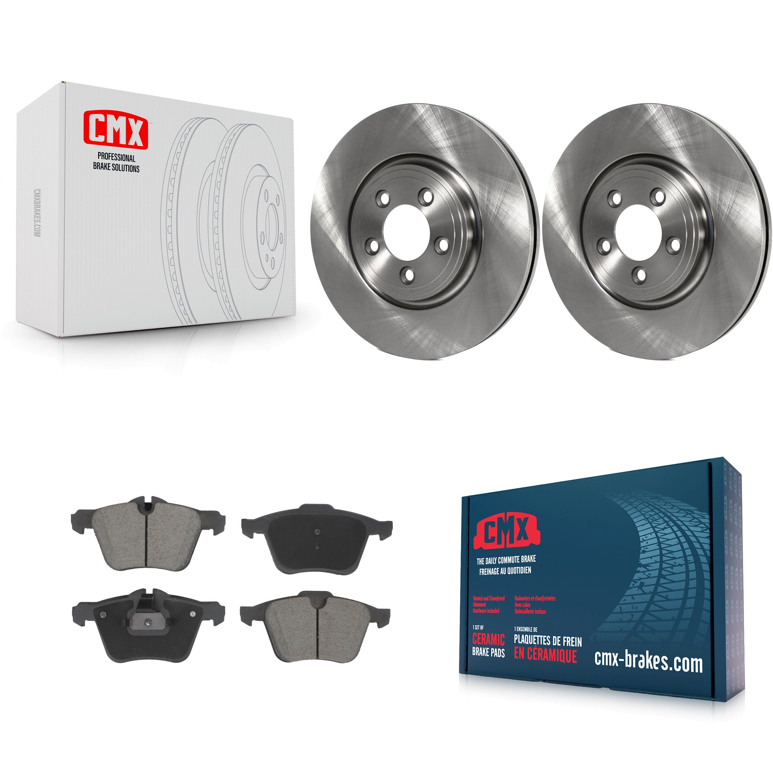Front Brake Rotor & Ceramic Pad Kit For Jaguar XF Premium With 326mm Diameter K8C-103474