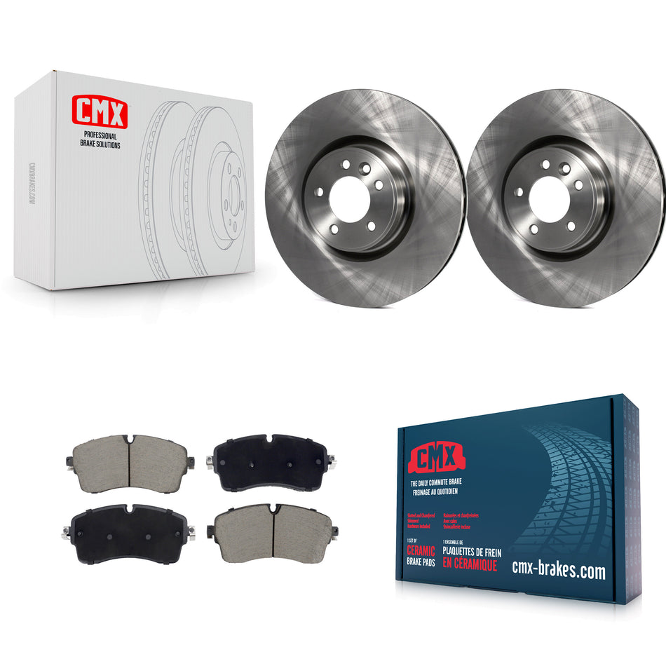 Front Disc Brake Rotors And Ceramic Pads Kit For 2022 Land Rover Defender 110 90 2.0L K8C-103483